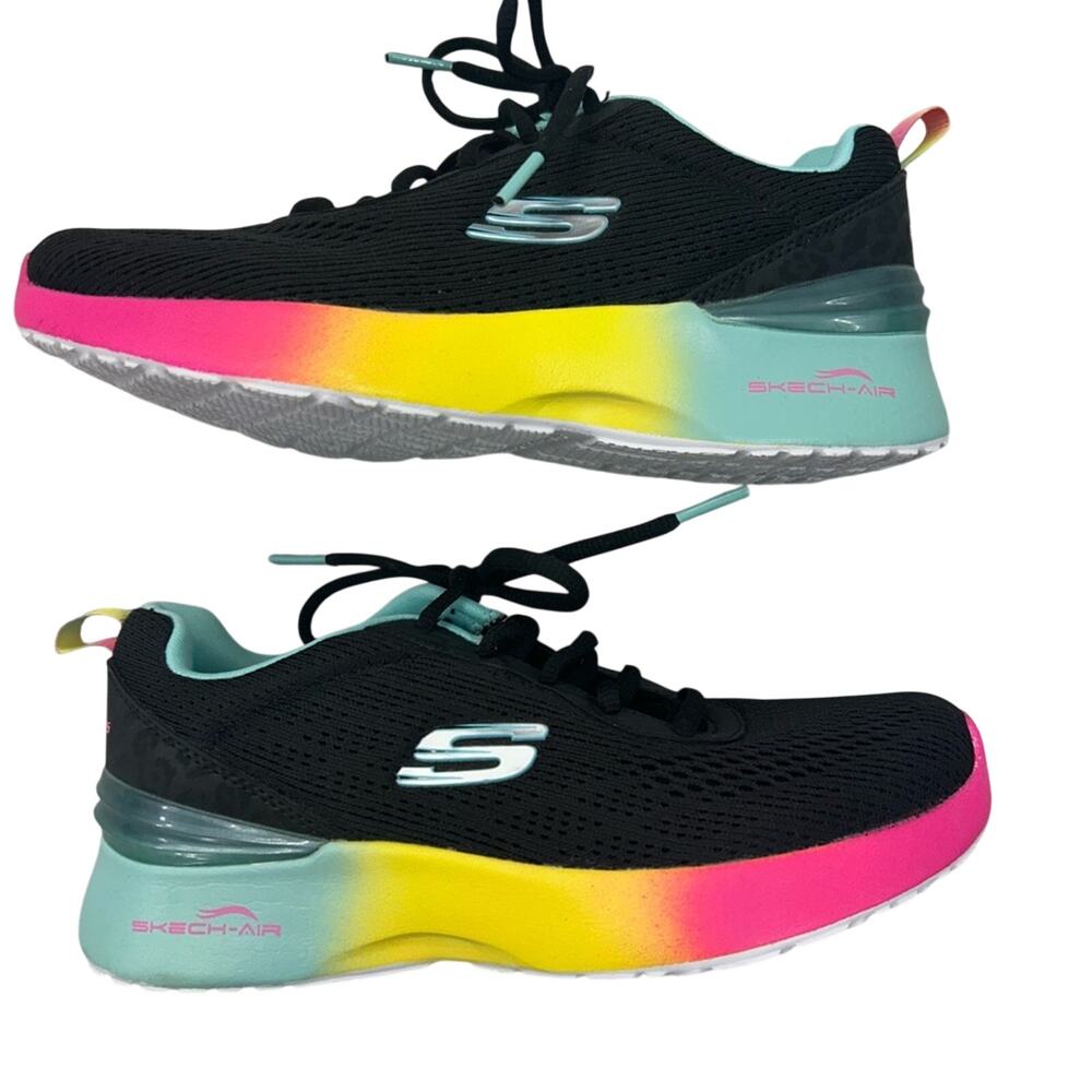 NWOT Skechers Women's Skech-Air Memory Foam Black and Pink Athletic Shoes